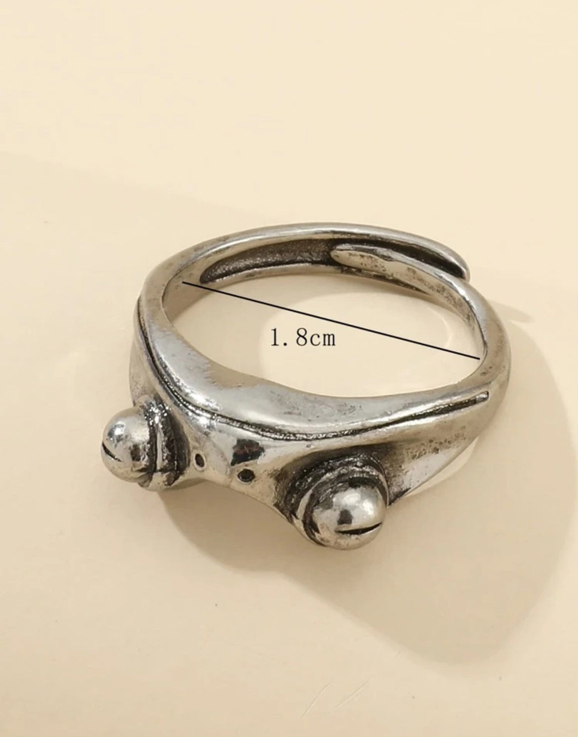 Frog Face Band Ring