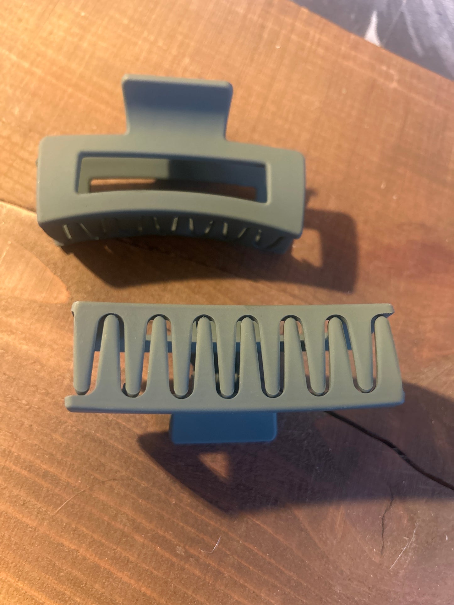 Khaki Green Claw Clip
