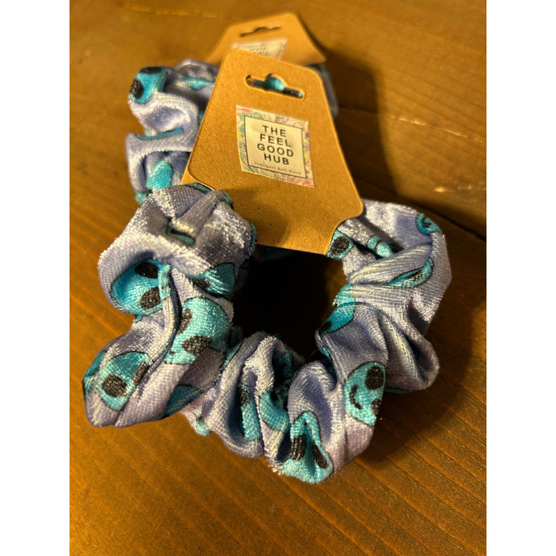Purple Alien Velvet Scrunchie