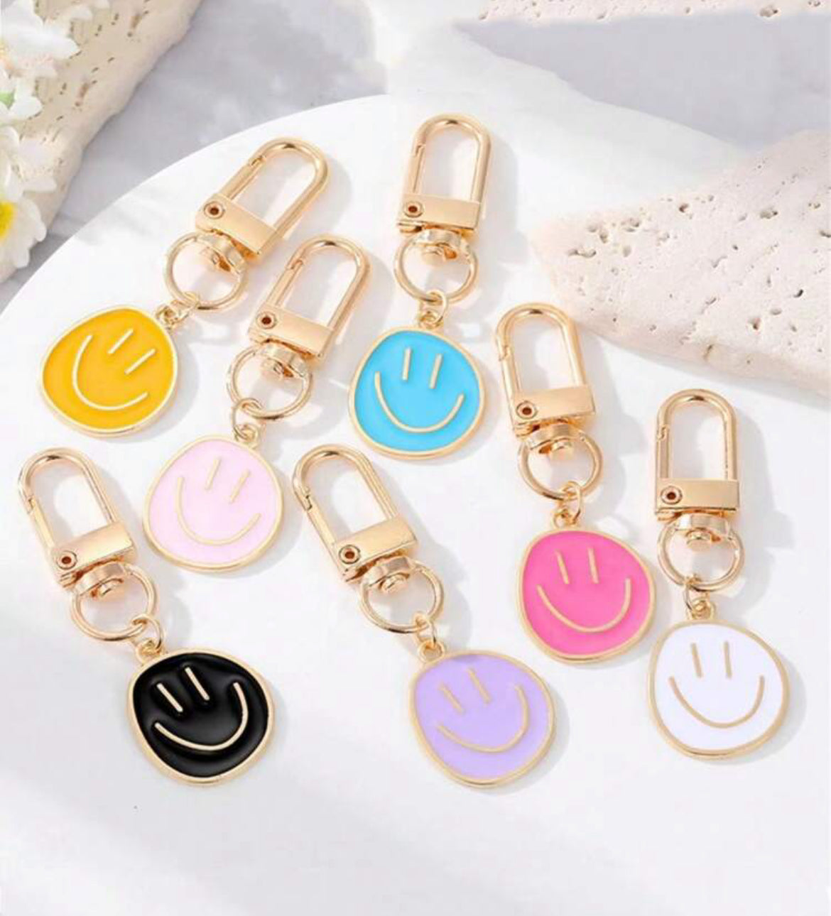 Smiley Face Keycharm Keyring