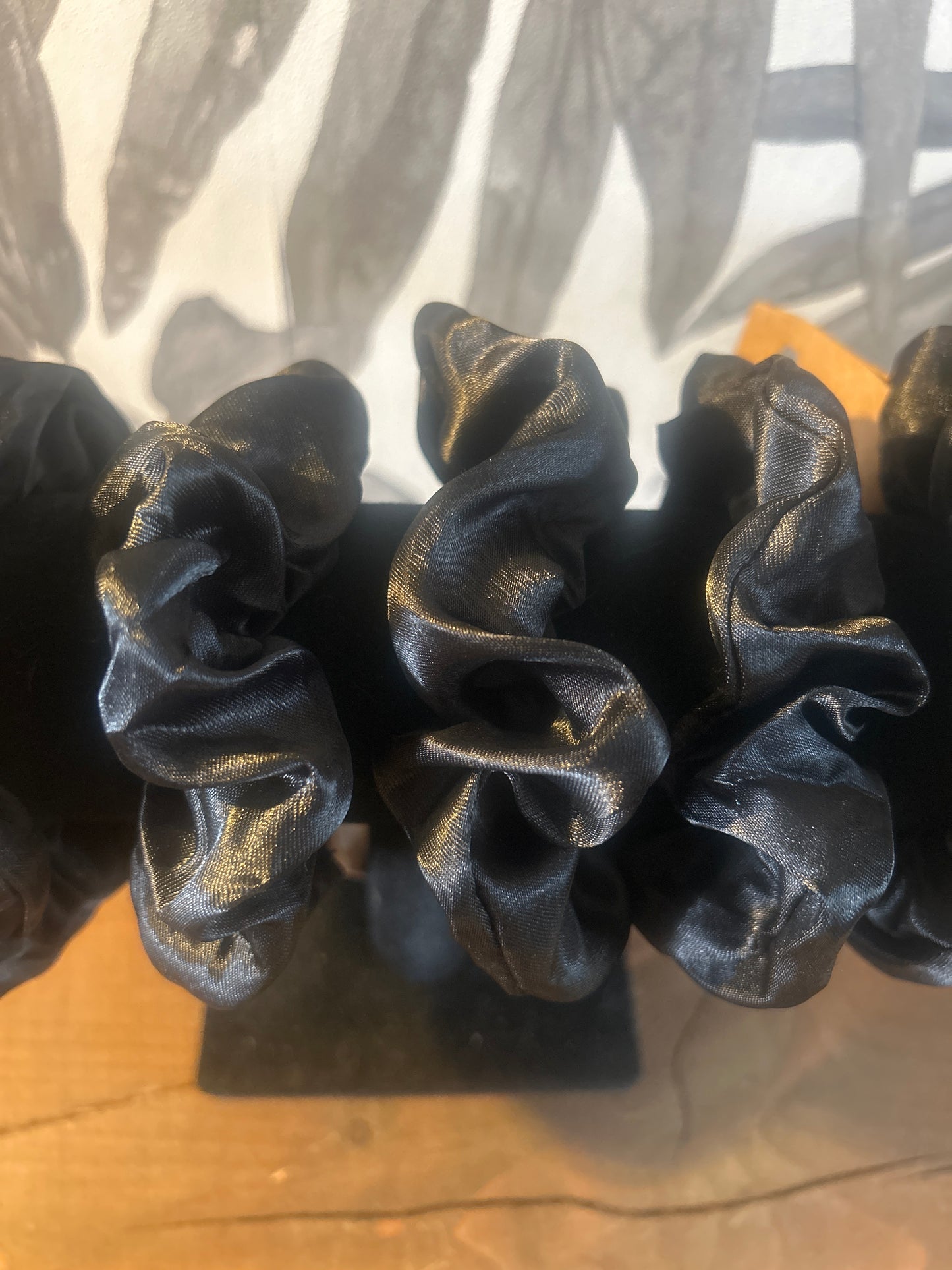 Black Satin Scrunchie