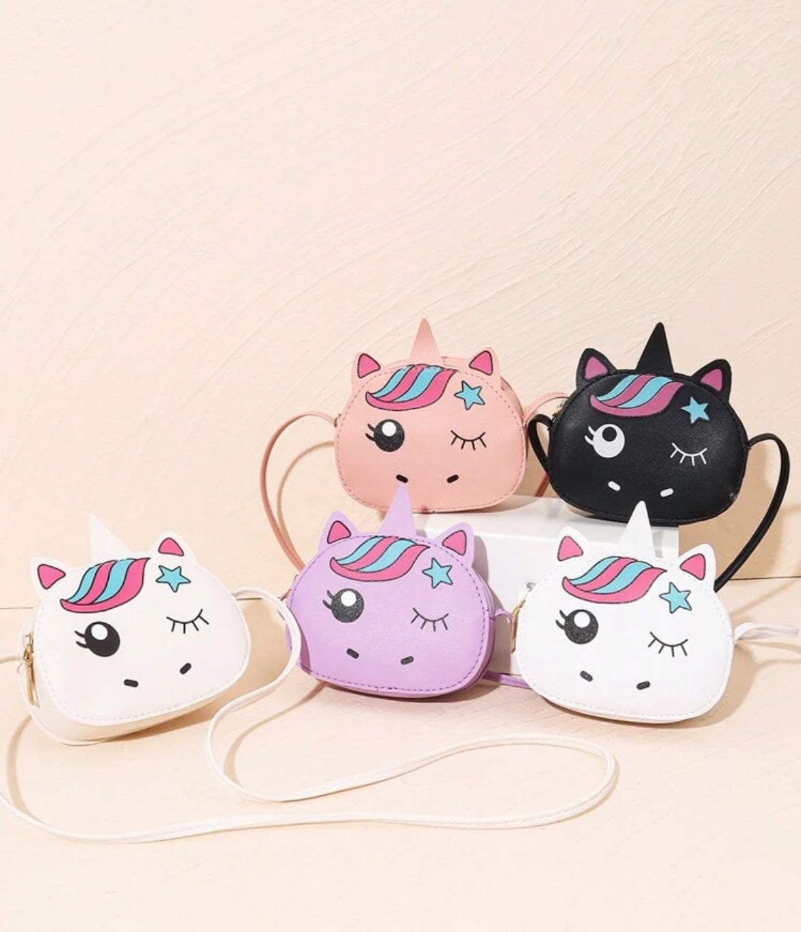 Kids White Unicorn Handbag