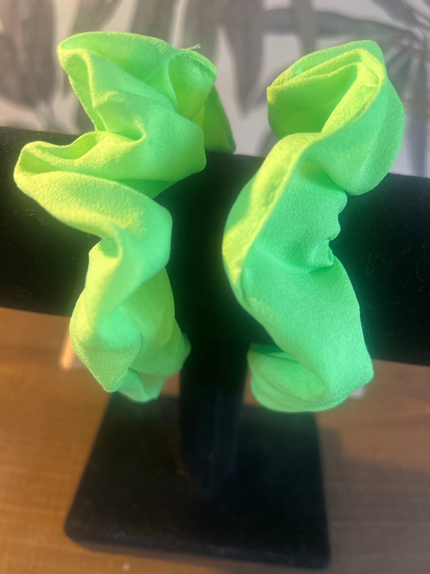 Bright Green Fluorescent Scrunchie