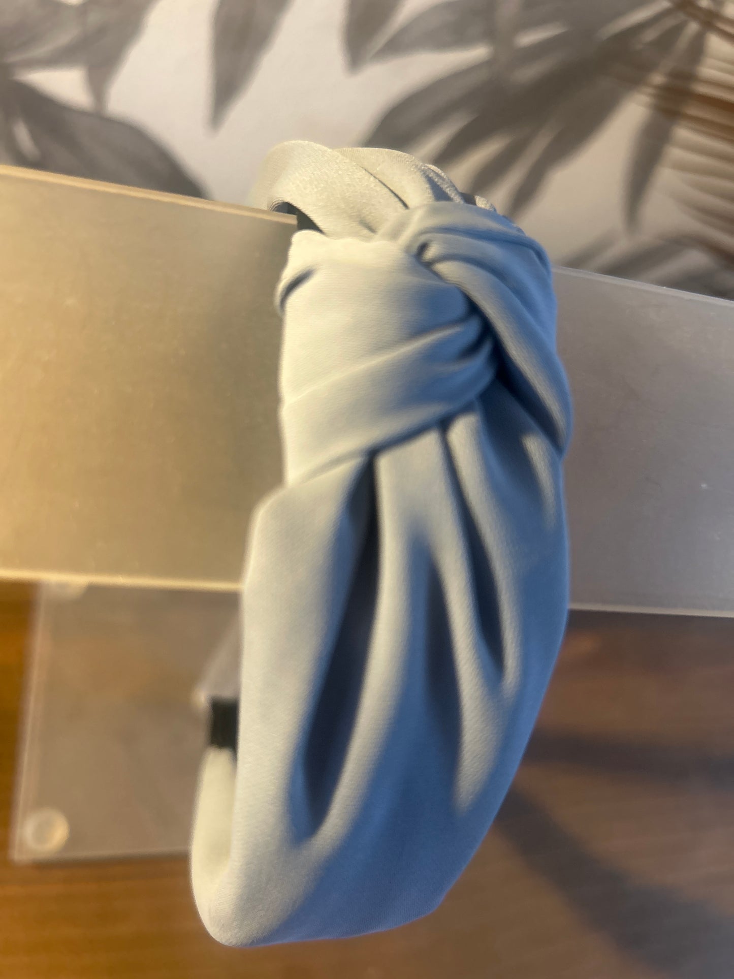 Denim Blue Silk Headband