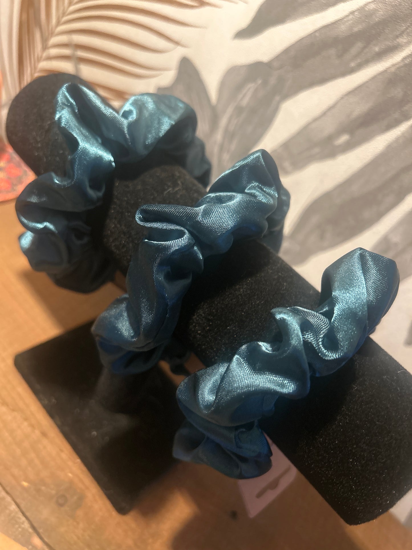 Emerald Green Satin Scrunchie