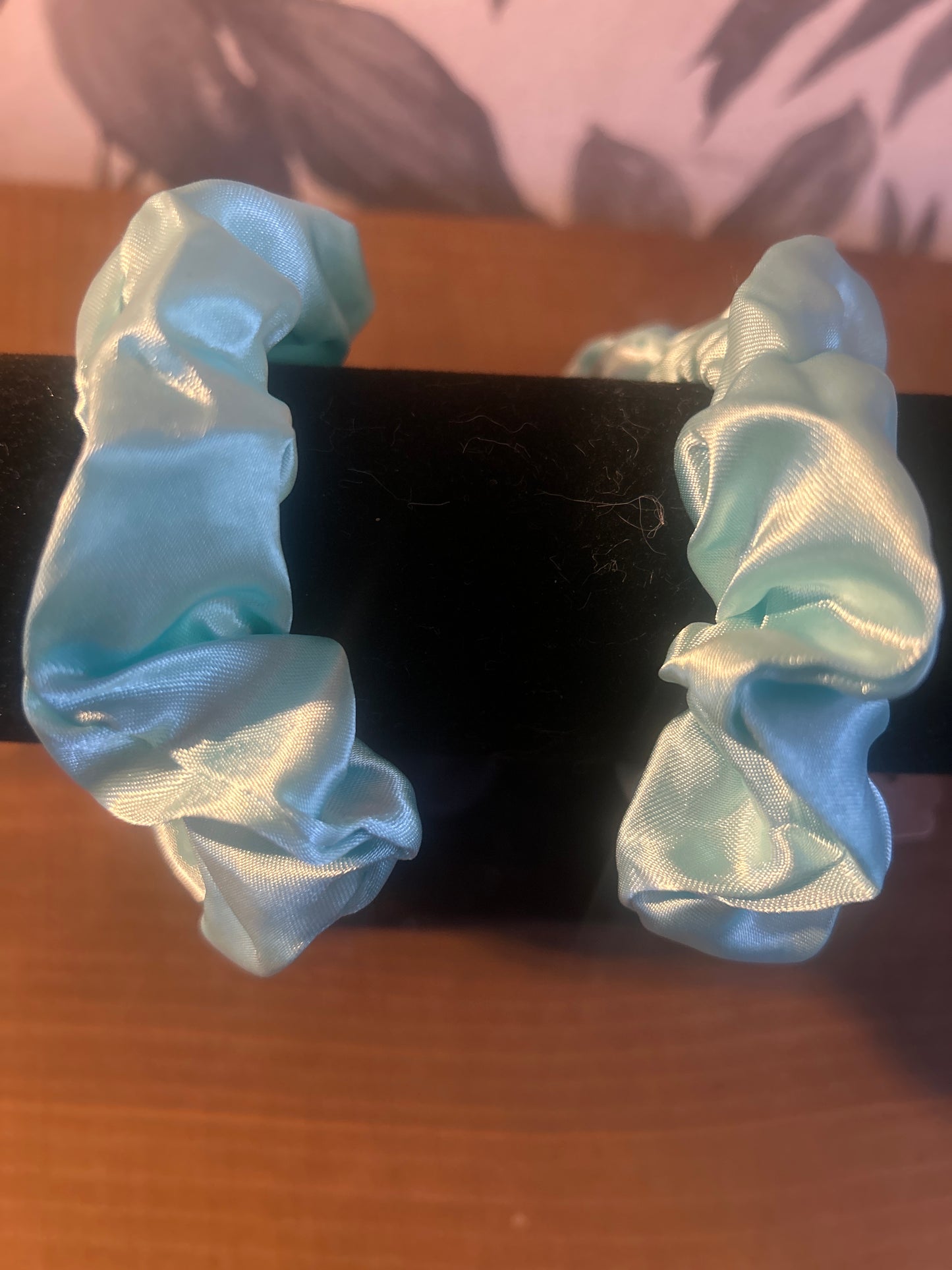 Duck Egg Satin Scrunchie