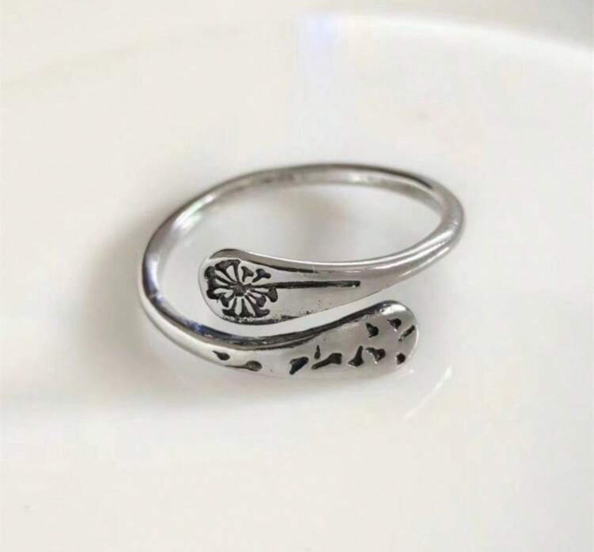 Dandelion Flower Make a Wish Ring