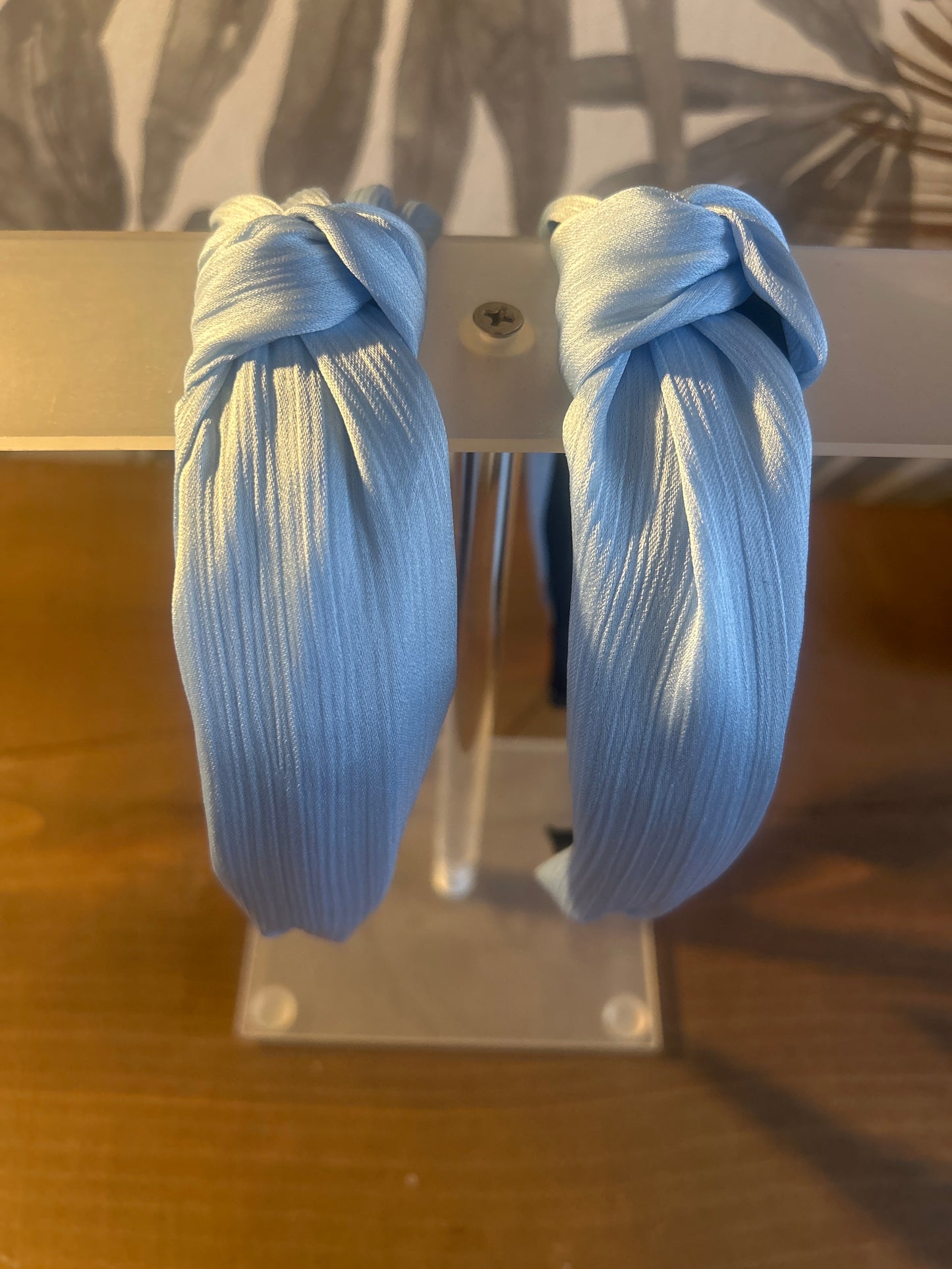 Blue Satin Headband