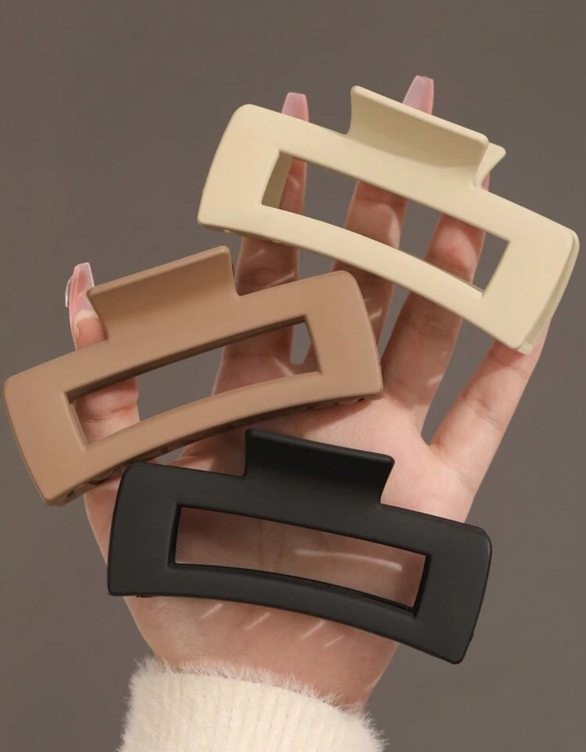 Beige Claw Clip