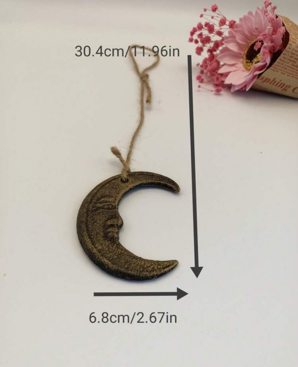 Moon Cast Iron Pendant