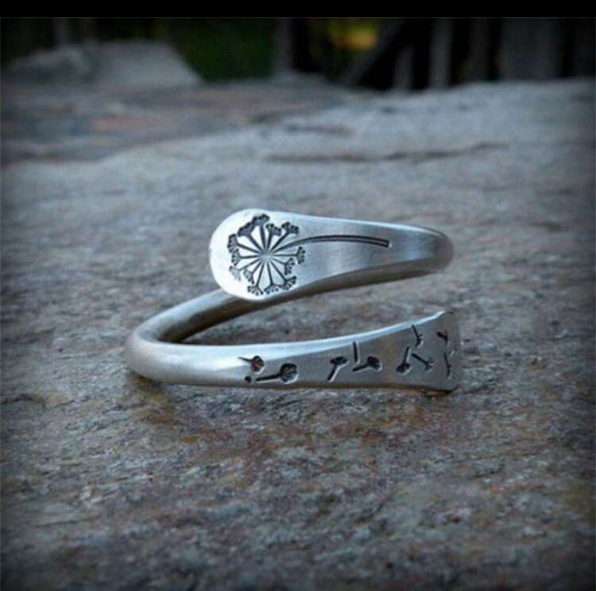 Dandelion Flower Make a Wish Ring