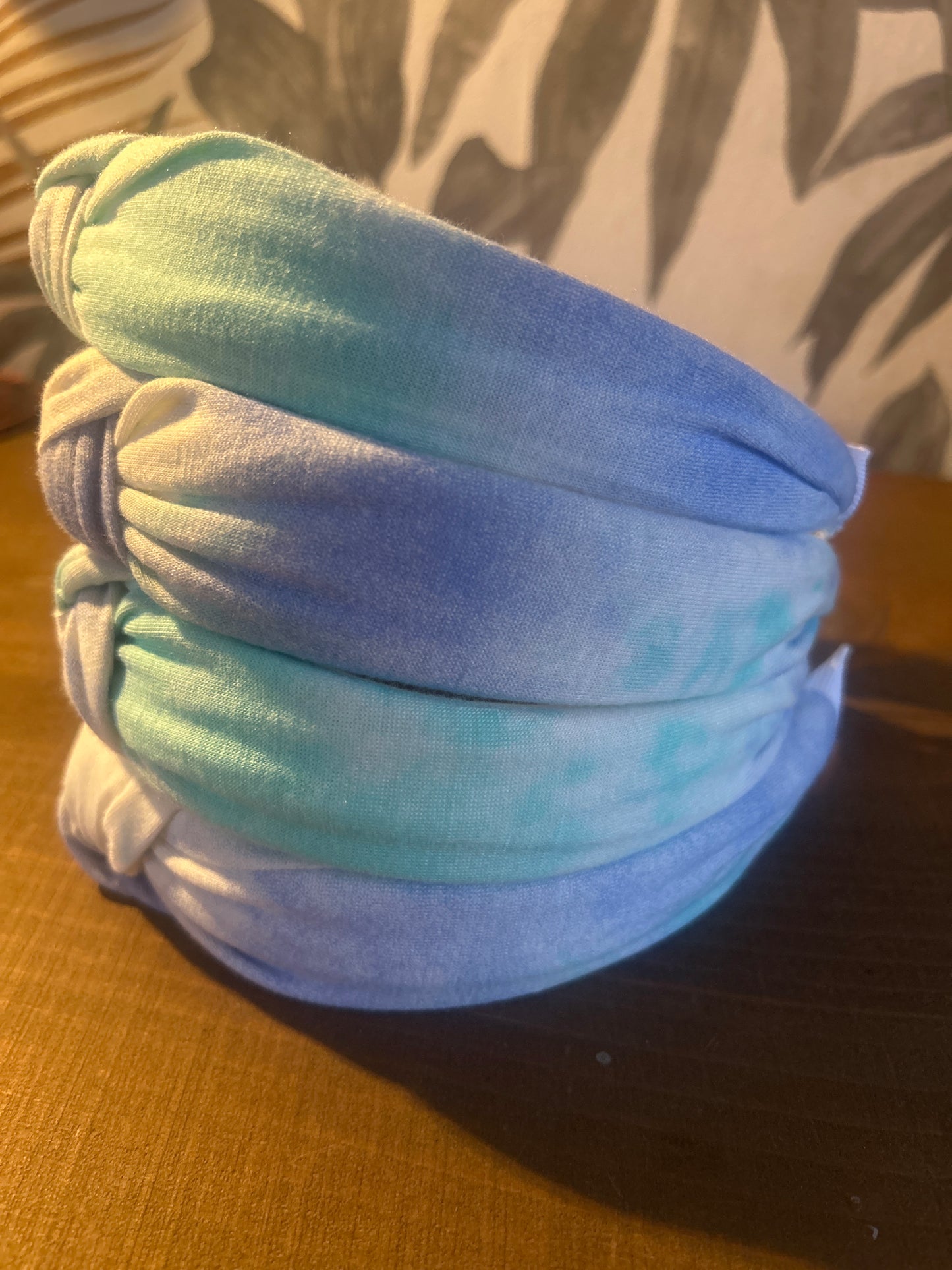 Blue Green Tie Dye Headband