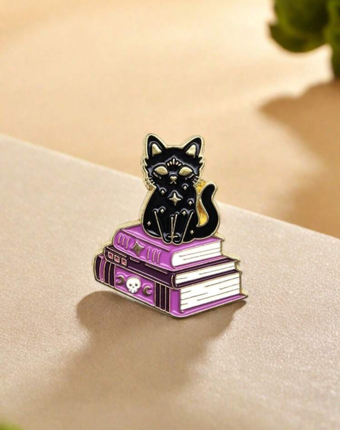 Cat and Spell Books Vibes Badge