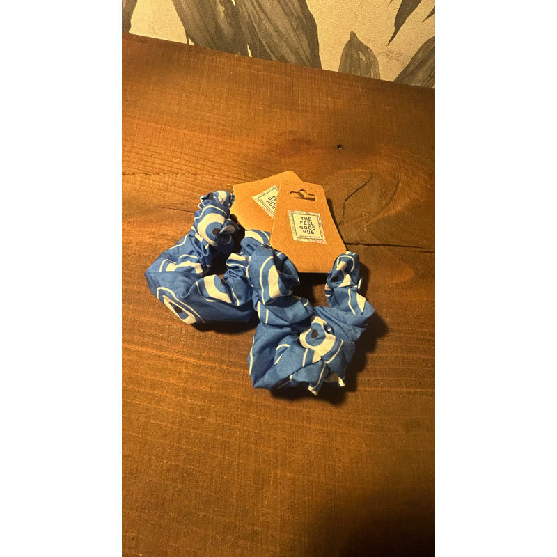 Blue Evil Eye Scrunchie