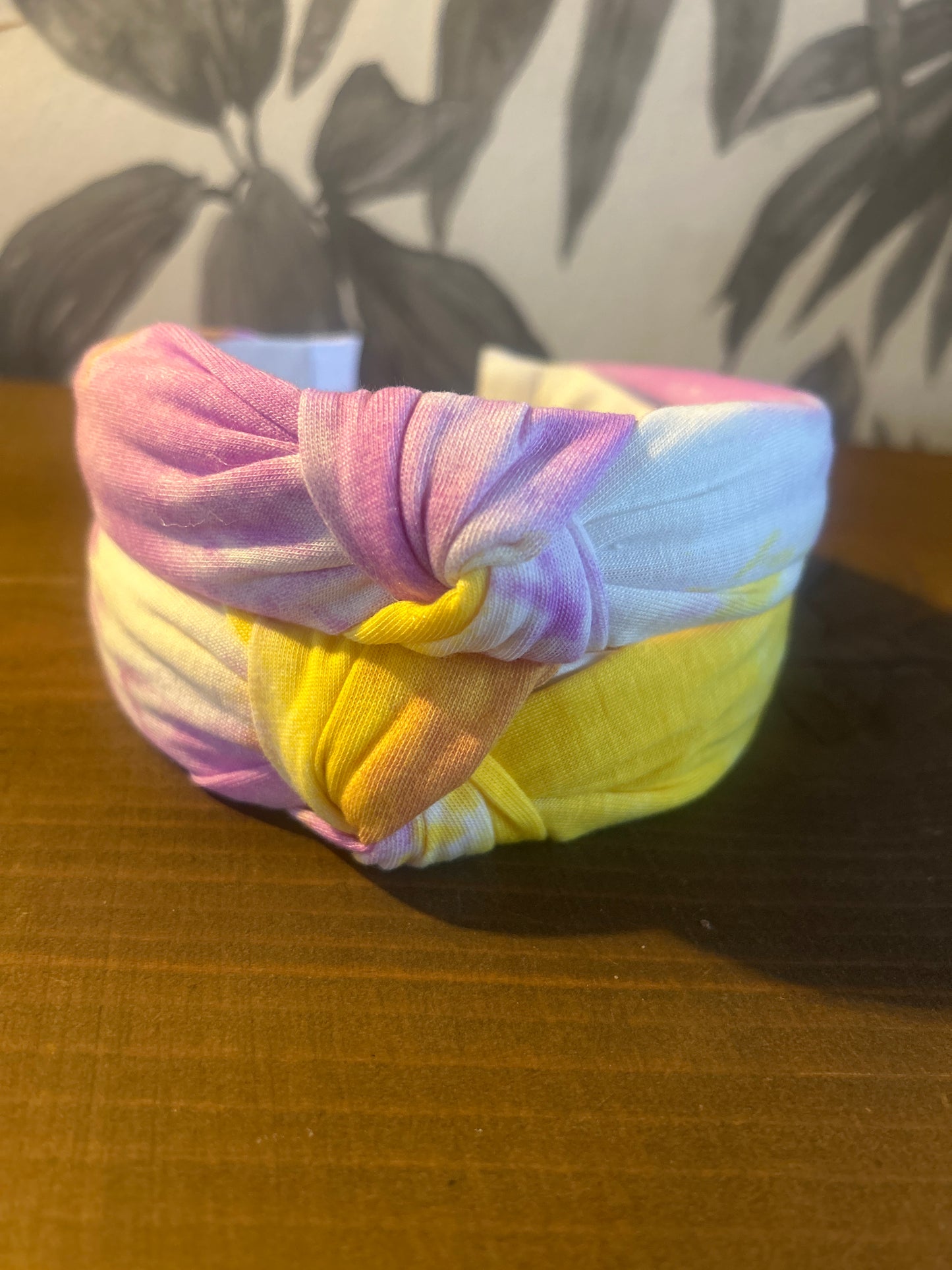 Purple Yellow Tie Dye Headband